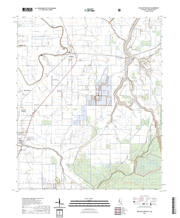 USGS Topographic Map – Rolling Fork East