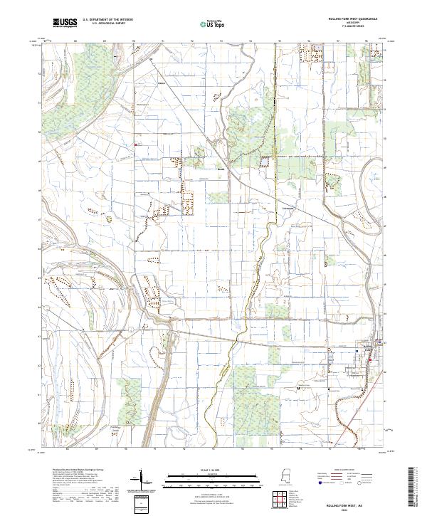 USGS Topographic Map – Rolling Fork West