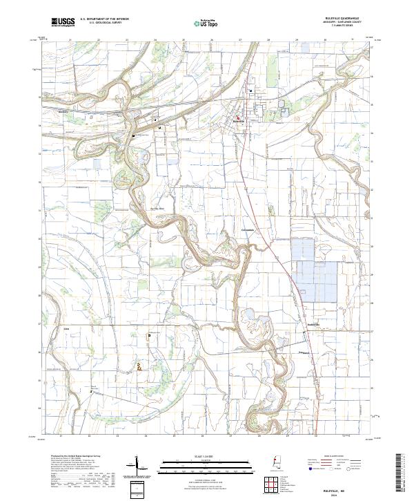 USGS Topographic Map – Ruleville