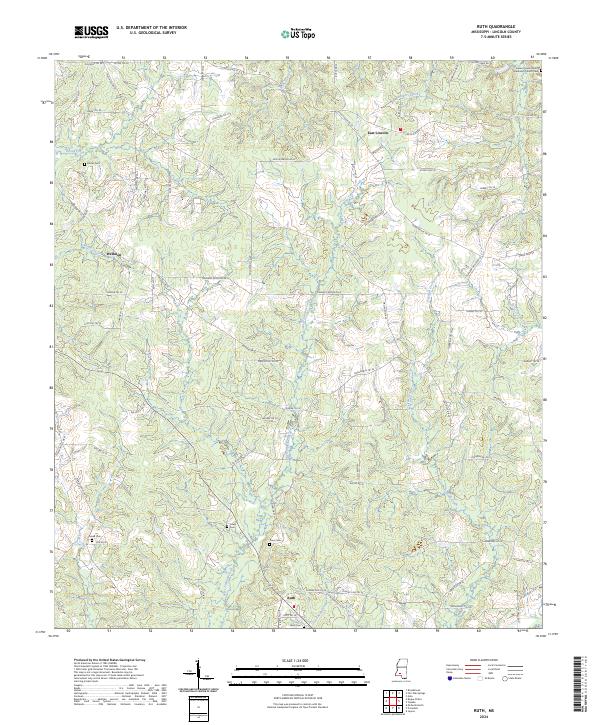 USGS Topographic Map – Ruth