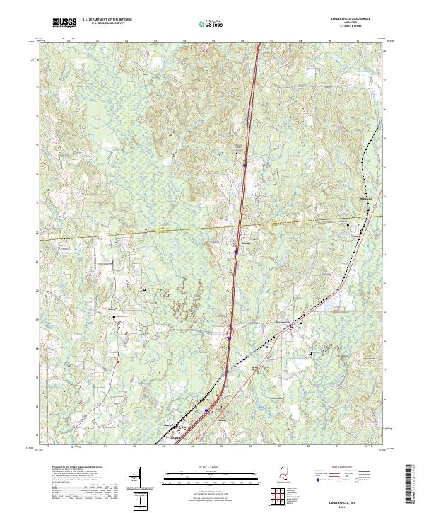 USGS Topographic Map – Sandersville
