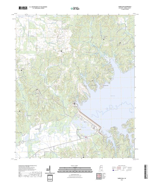 USGS Topographic Map – Sardis Dam