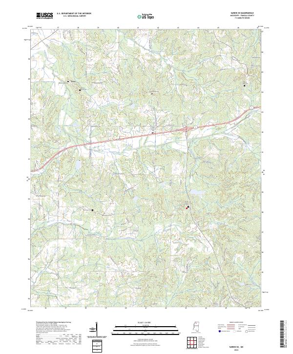 USGS Topographic Map – Sardis SE