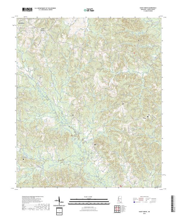 USGS Topographic Map – Shady Grove