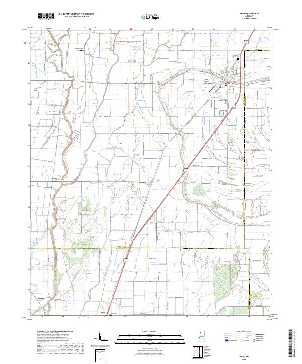 USGS Topographic Map – Shaw
