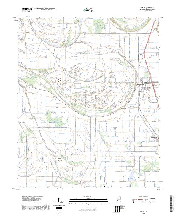 USGS Topographic Map – Shelby
