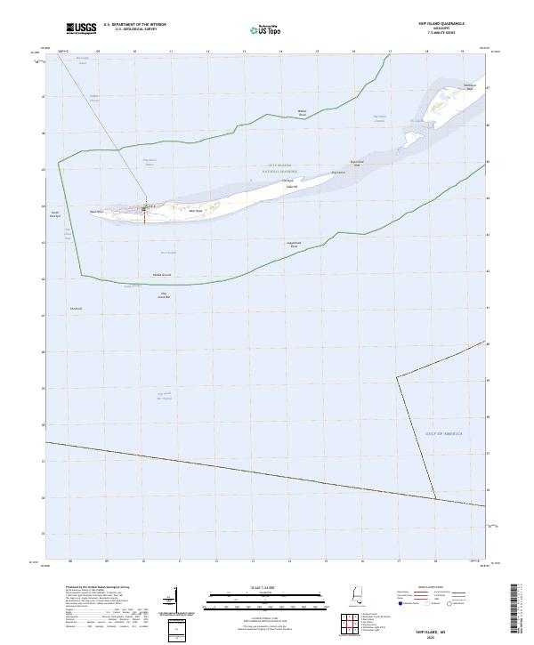 USGS Topographic Map – Ship Island