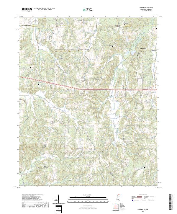 USGS Topographic Map – Slayden