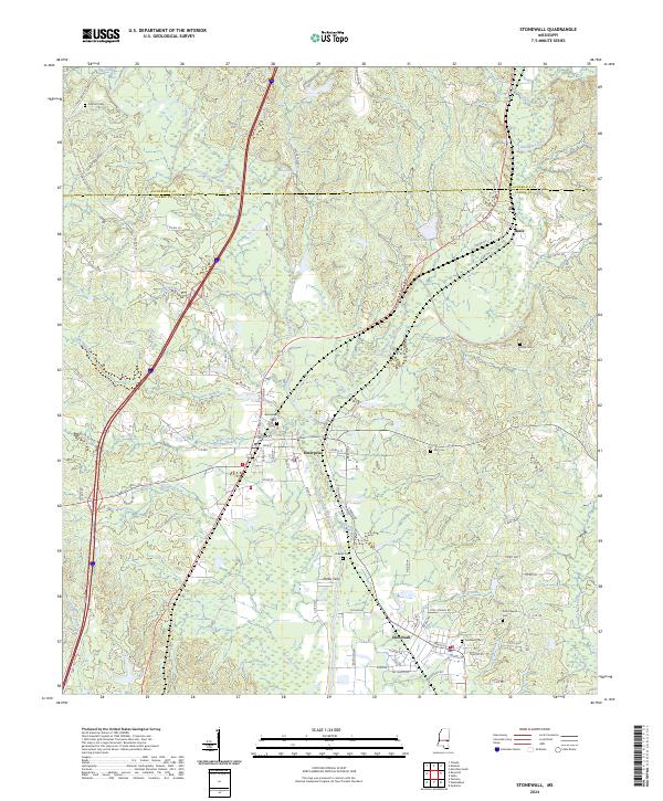 USGS Topographic Map – Stonewall