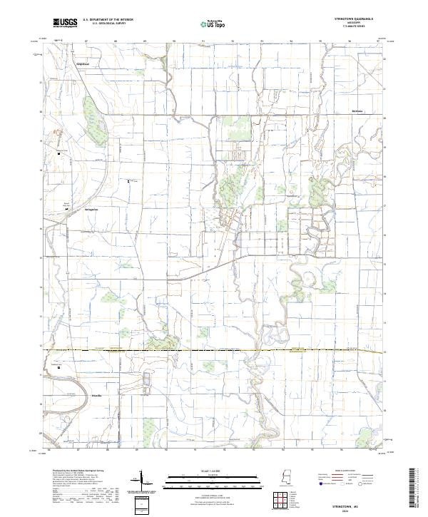 USGS Topographic Map – Stringtown