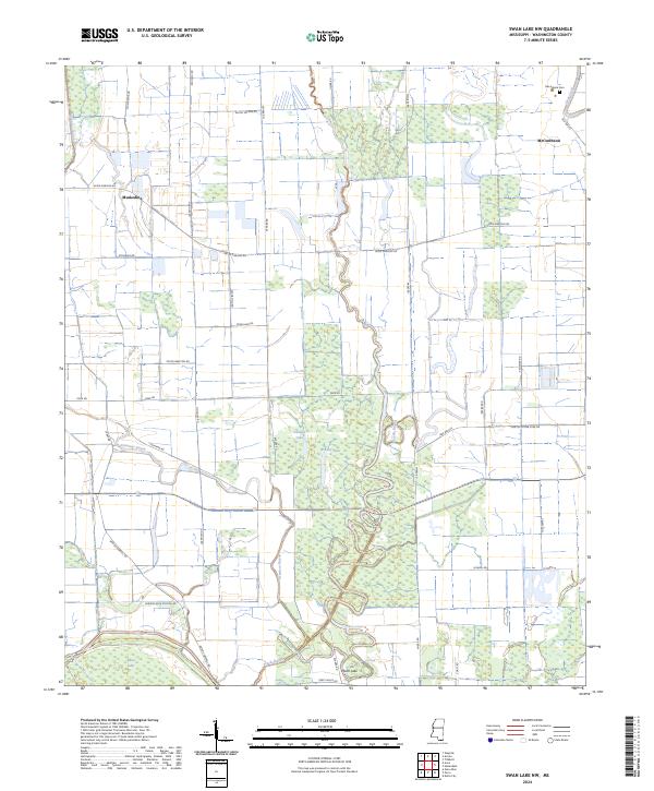 USGS Topographic Map – Swan Lake NW