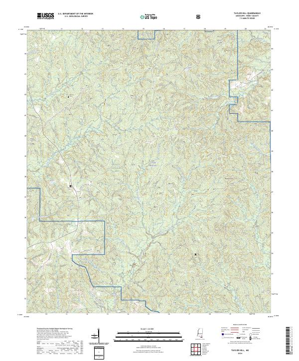 USGS Topographic Map – Taylor Hill