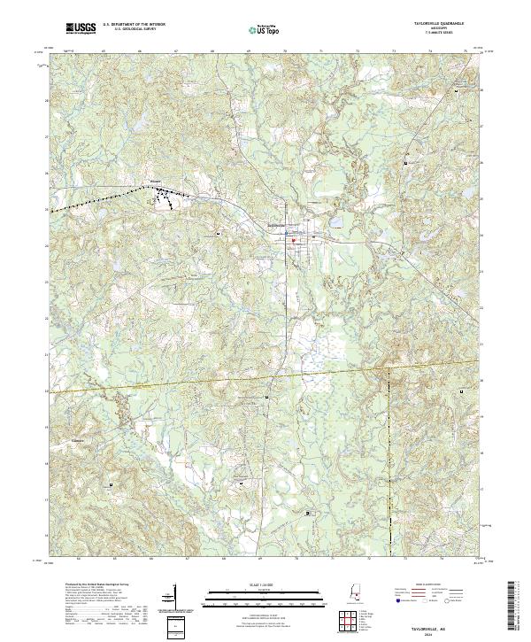 USGS Topographic Map – Taylorsville