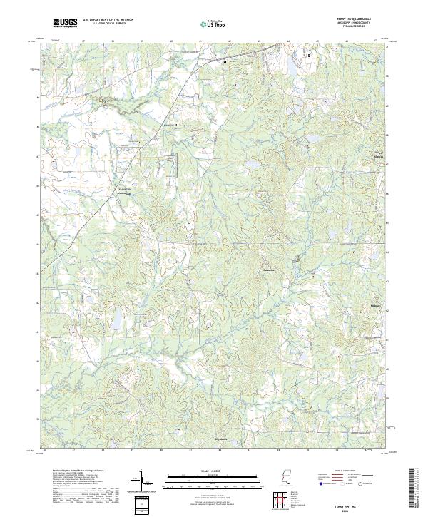 USGS Topographic Map – Terry NW