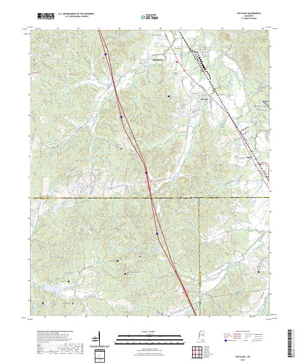 USGS Topographic Map – Tie Plant