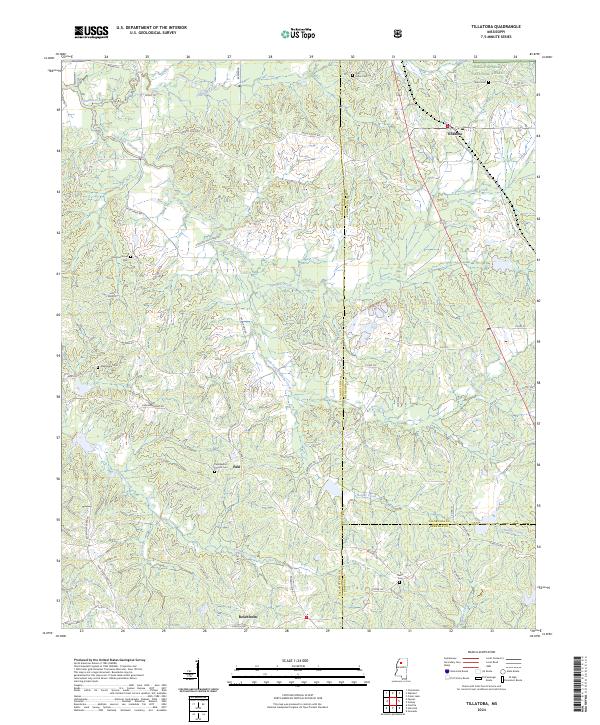 USGS Topographic Map – Tillatoba