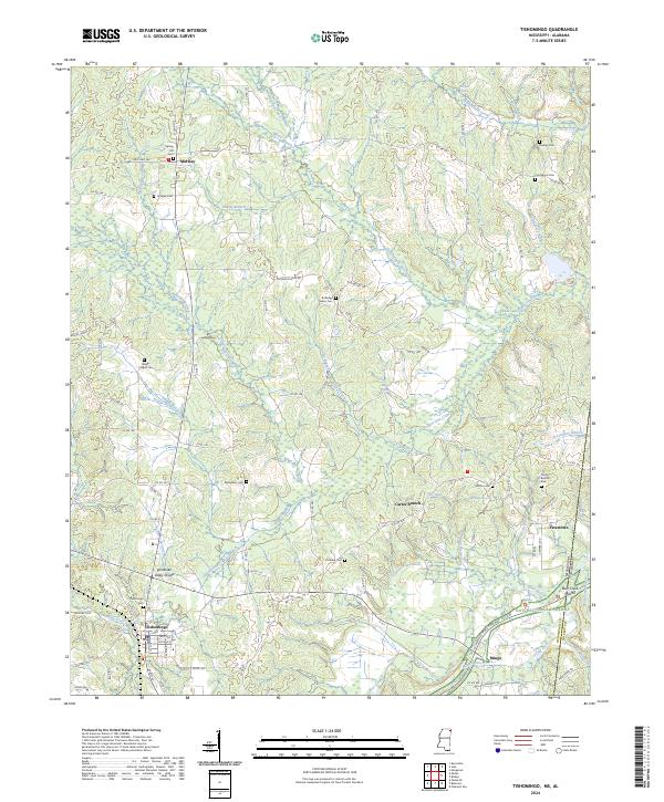 USGS Topographic Map – Tishomingo