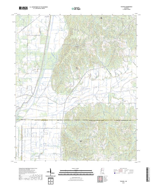 USGS Topographic Map – Tocowa