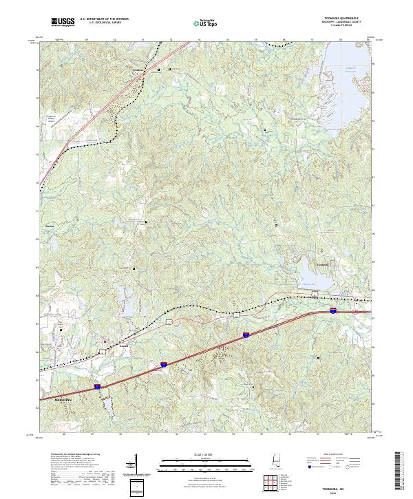 USGS Topographic Map – Toomsuba