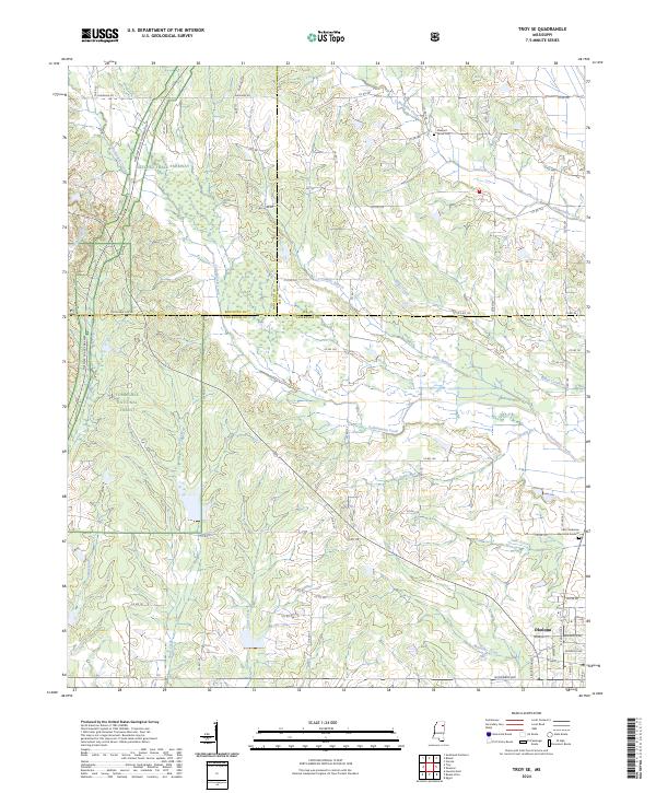 USGS Topographic Map – Troy SE