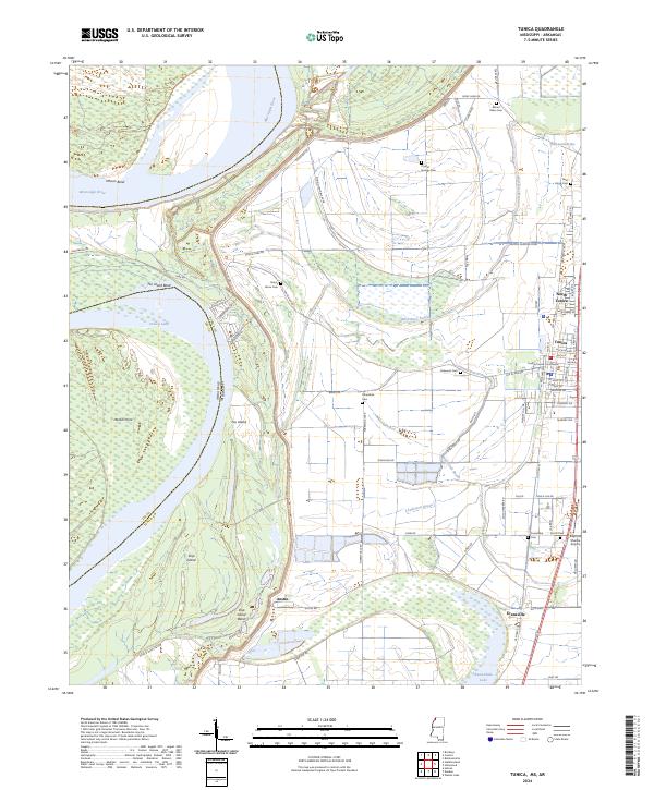 USGS Topographic Map – Tunica