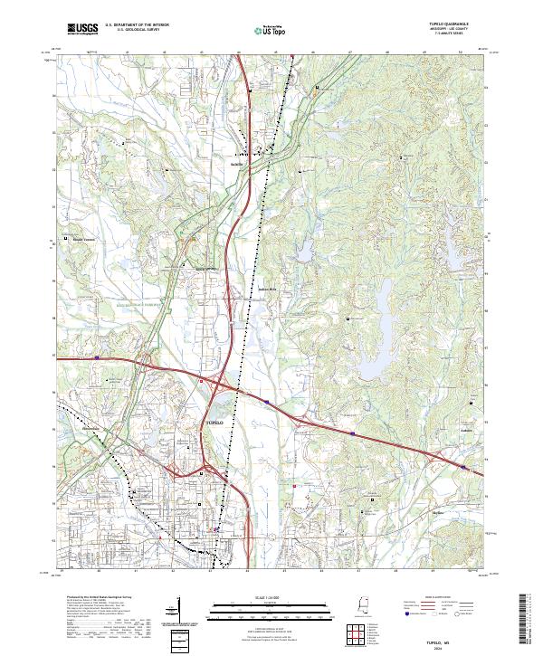 USGS Topographic Map – Tupelo
