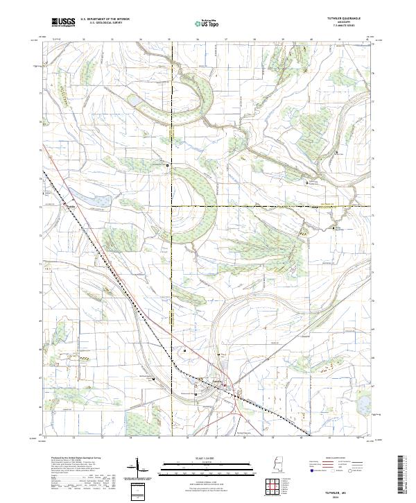 USGS Topographic Map – Tutwiler