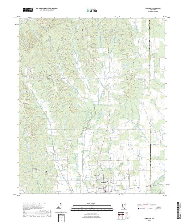 USGS Topographic Map – Vardaman
