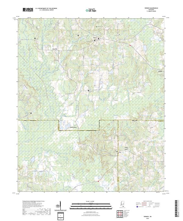 USGS Topographic Map – Vernon