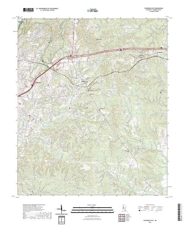 USGS Topographic Map – Vicksburg East