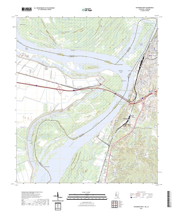 USGS Topographic Map – Vicksburg West