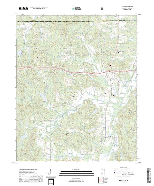 USGS Topographic Map – Walnut