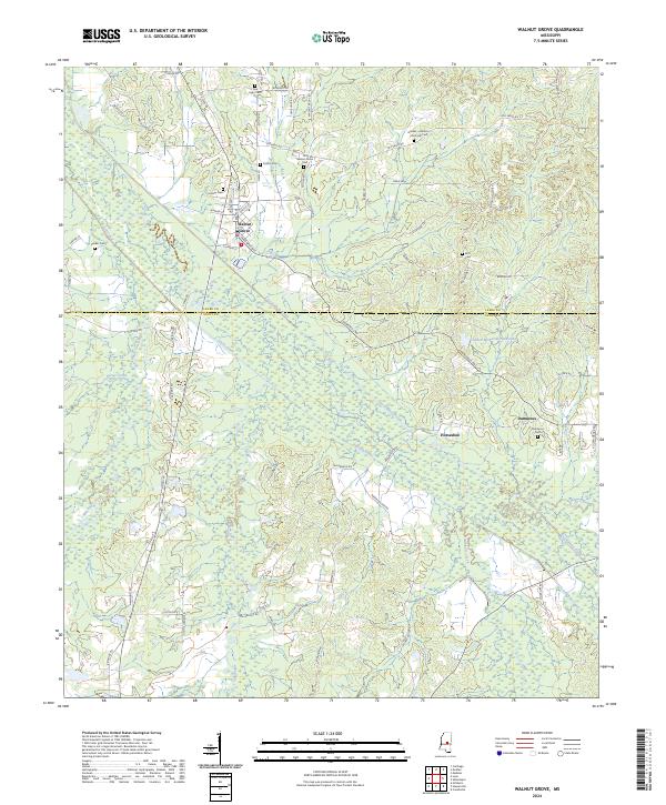 USGS Topographic Map – Walnut Grove