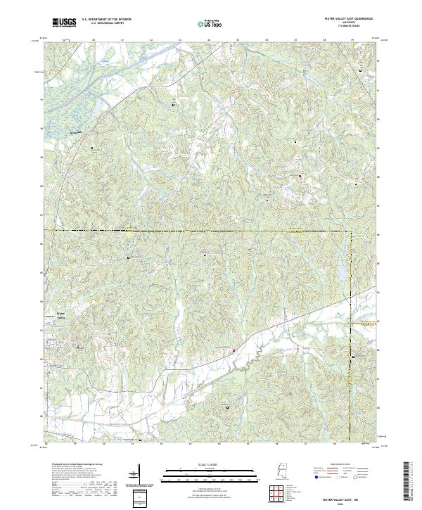 USGS Topographic Map – Water Valley East