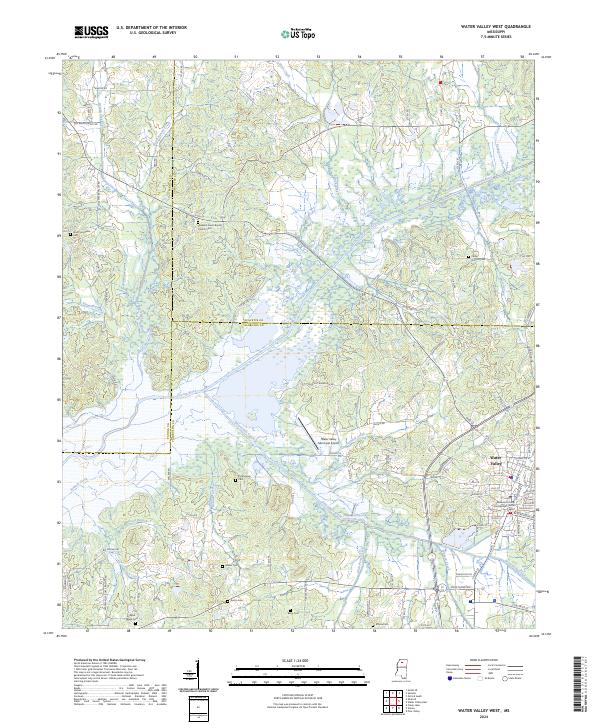 USGS Topographic Map – Water Valley West