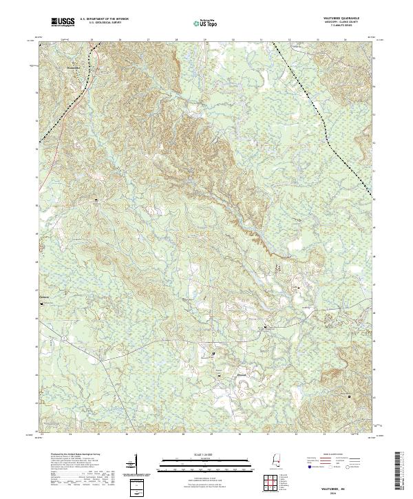 USGS Topographic Map – Wautubbee