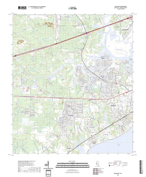 USGS Topographic Map – Waveland