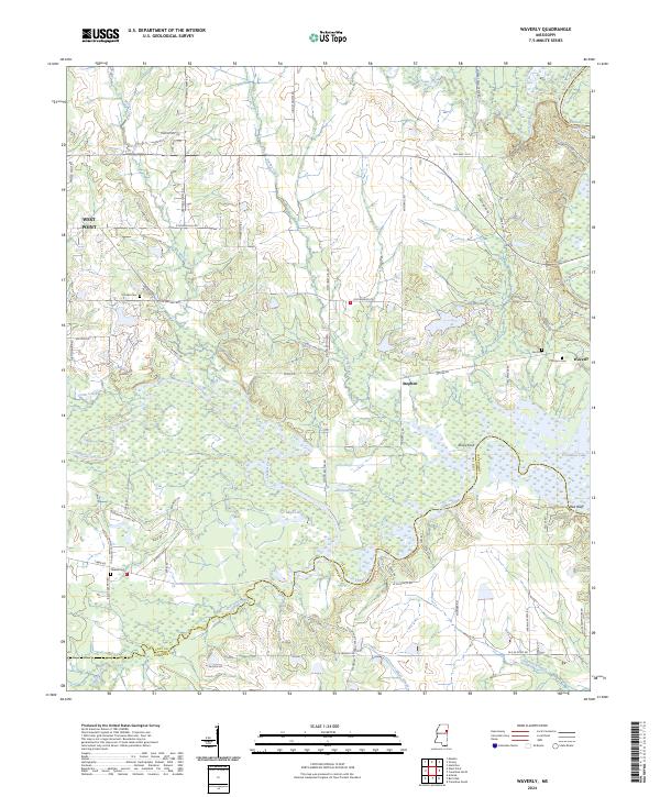 USGS Topographic Map – Waverly