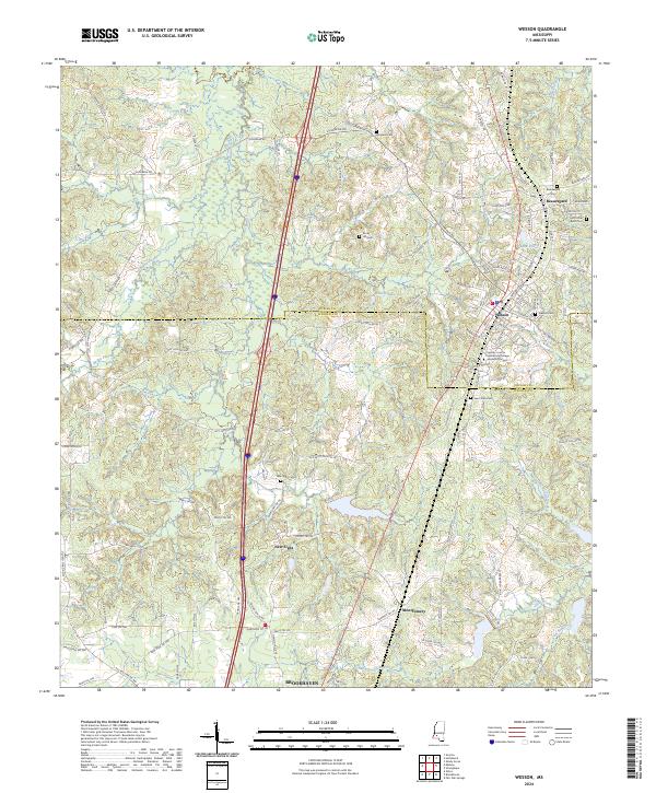 USGS Topographic Map – Wesson