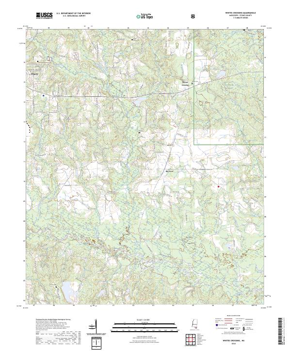 USGS Topographic Map – Whites Crossing