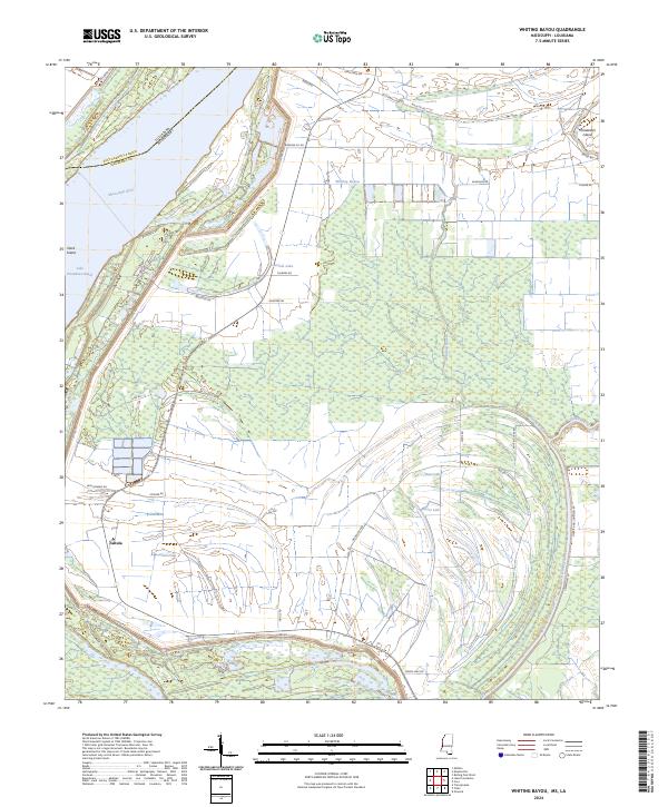 USGS Topographic Map – Whiting Bayou