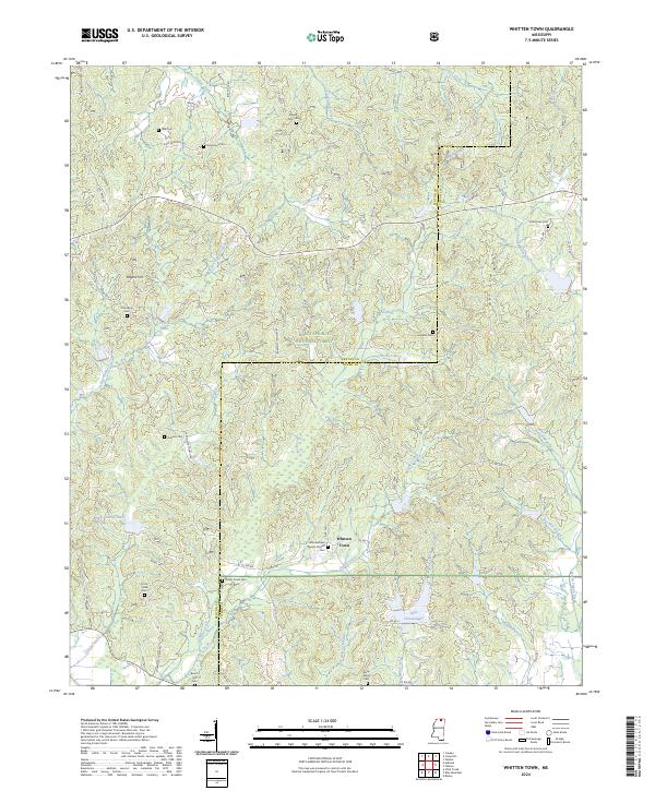 USGS Topographic Map – Whitten Town