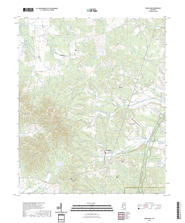 USGS Topographic Map – Woodland