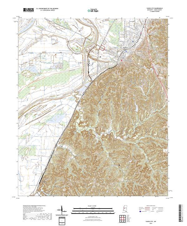 USGS Topographic Map – Yazoo City