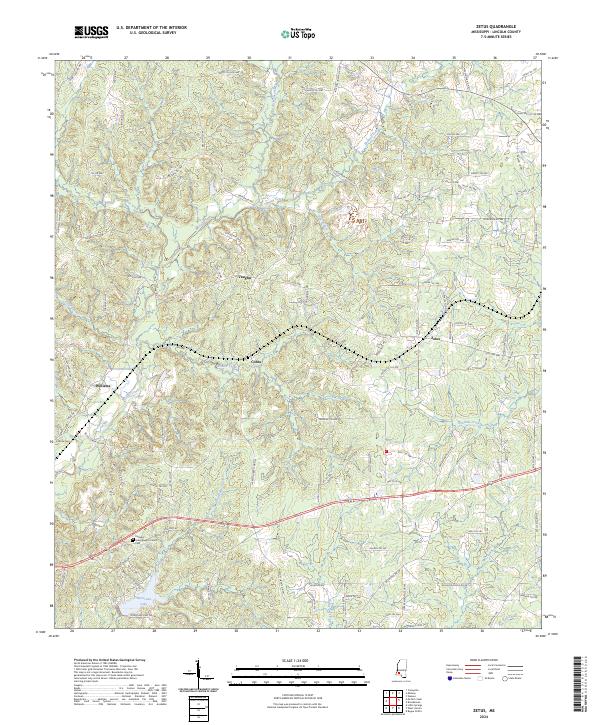 USGS Topographic Map – Zetus
