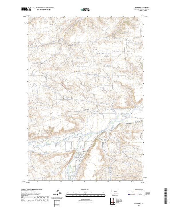 USGS Topographic Map – Absarokee