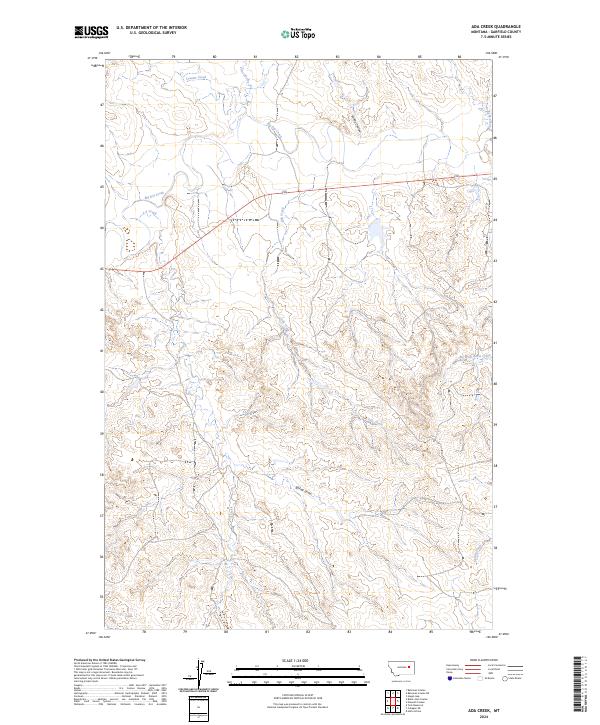 USGS Topographic Map – Ada Creek