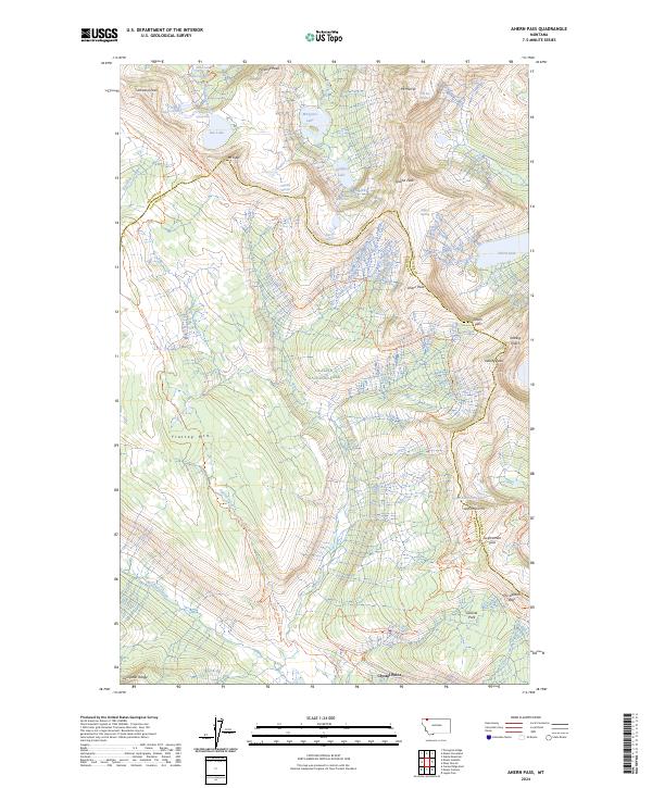 USGS Topographic Map – Ahern Pass