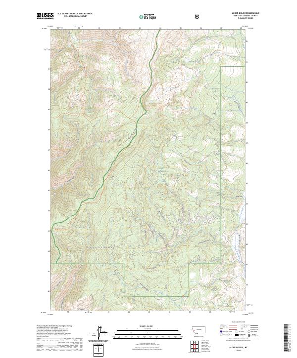 USGS Topographic Map – Alder Gulch