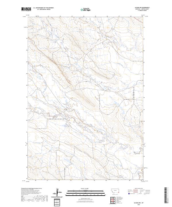 USGS Topographic Map – Alzada NW